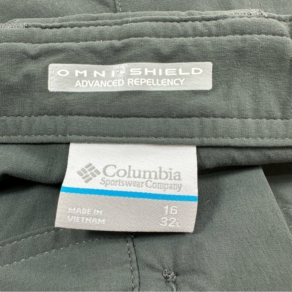 Columbia Omni-Shield Advanced Repellency Pants Women’s 16 32L Gray Lightweight - Picture 3 of 9